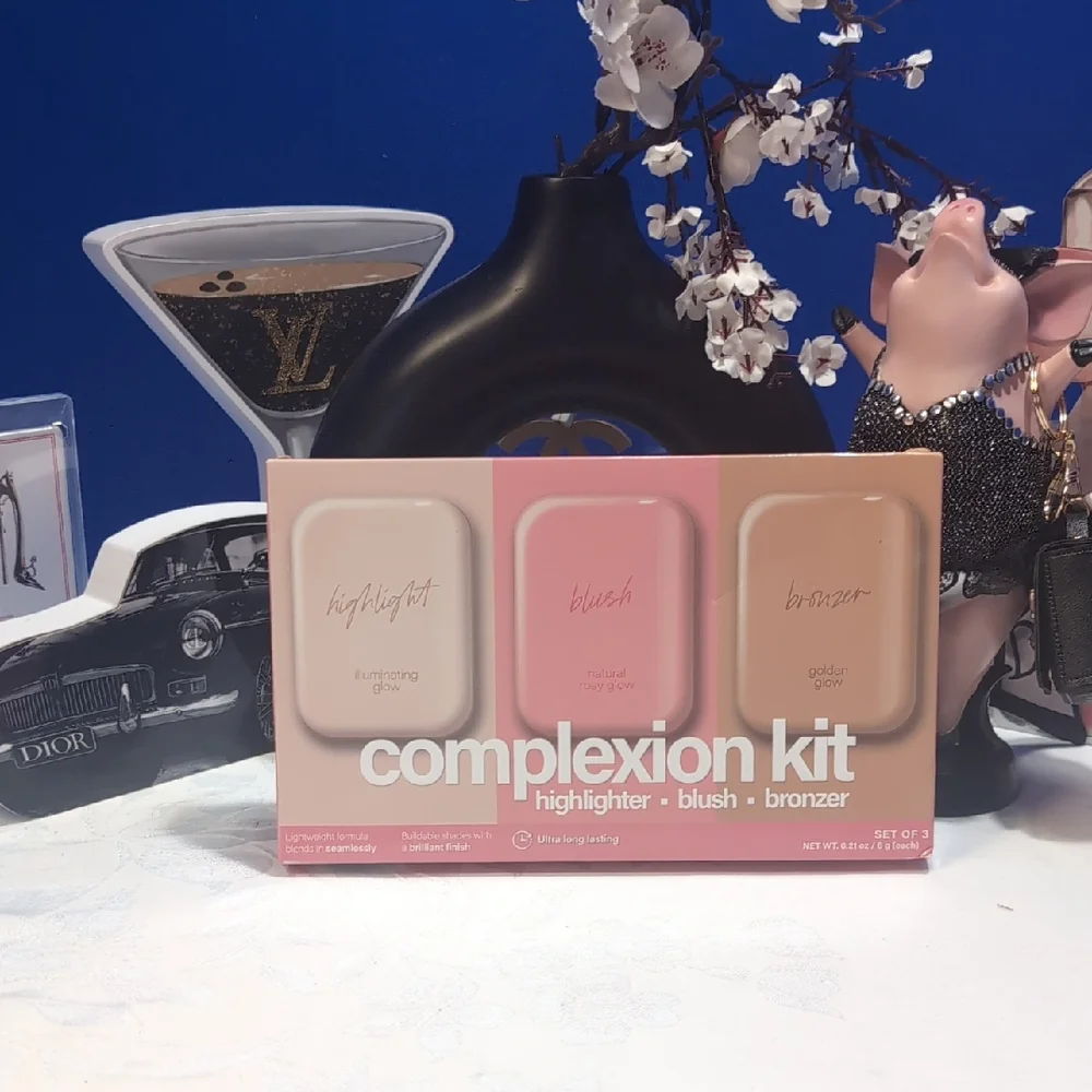 Complexion Kit with Highlighter, Blush, and Bronzer